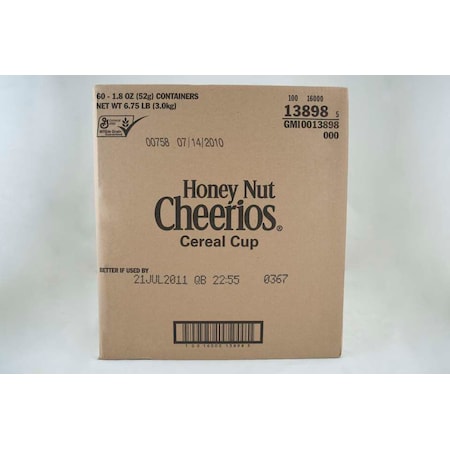 Honey Nut Cheerios Honey Nut Cheerios Cereal 1.8 oz. Bowl, PK60 16000-13898